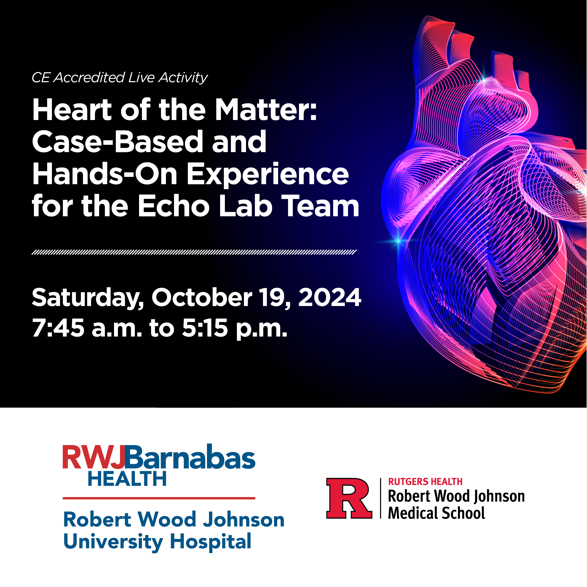 Heart of the Matter: Case-Based and Hands-On Experience  for the Echo Lab Team Banner